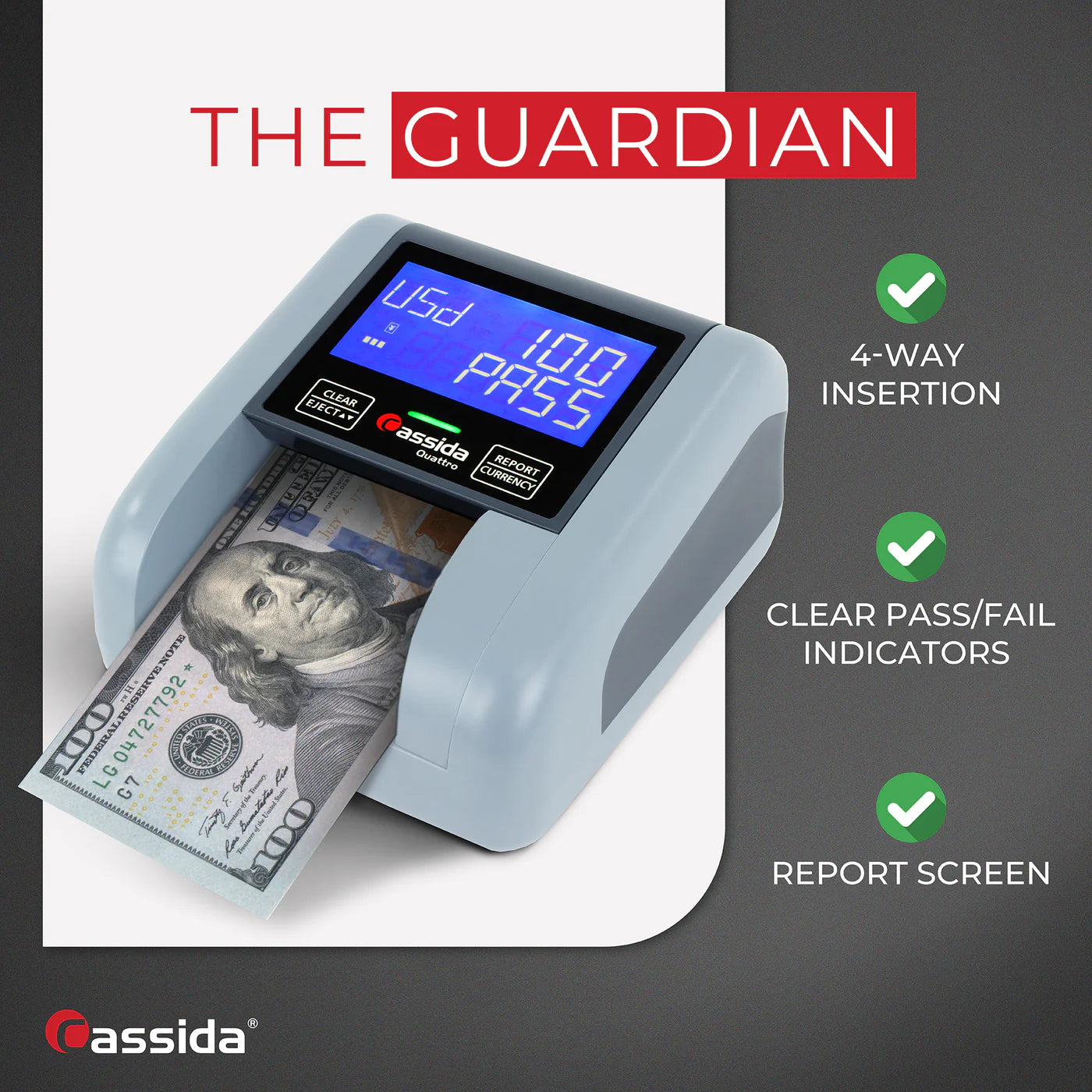 Cassida Quattro Counterfeit Detector Counterfeit Detectors