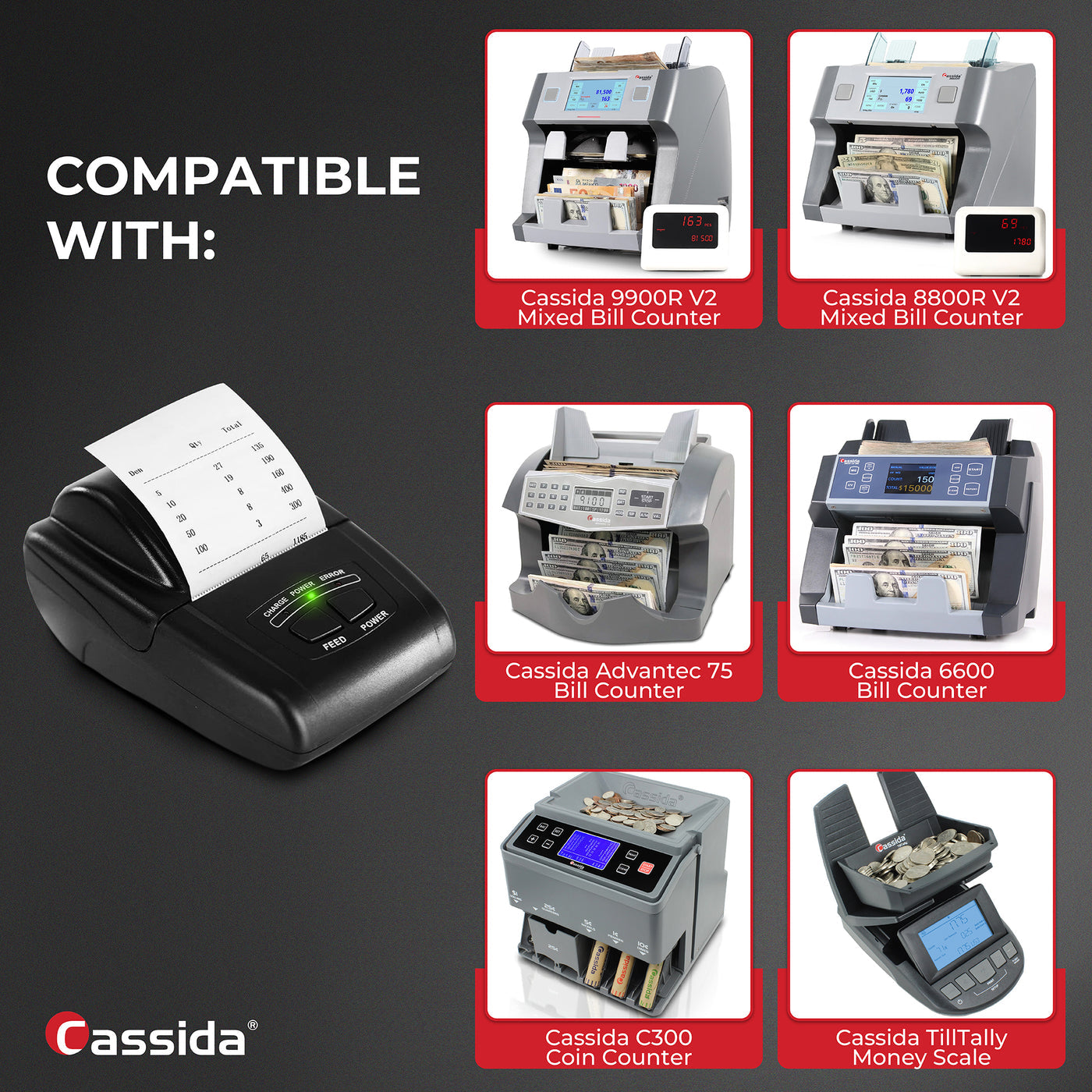 Cassida Cash Handling Printer