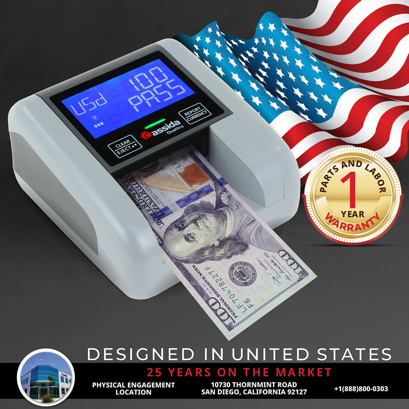 Cassida Quattro Counterfeit Detector Counterfeit Detectors