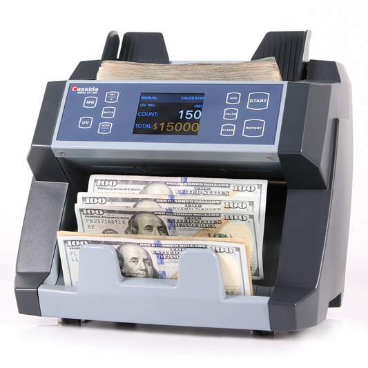 Cassida 6600 UV/MG Top Loading Bill Counter with Counterfeit Detection & Valucount