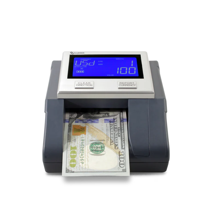 D585 Automatic Multi-Currency Counterfeit Detector + AccuSTAND