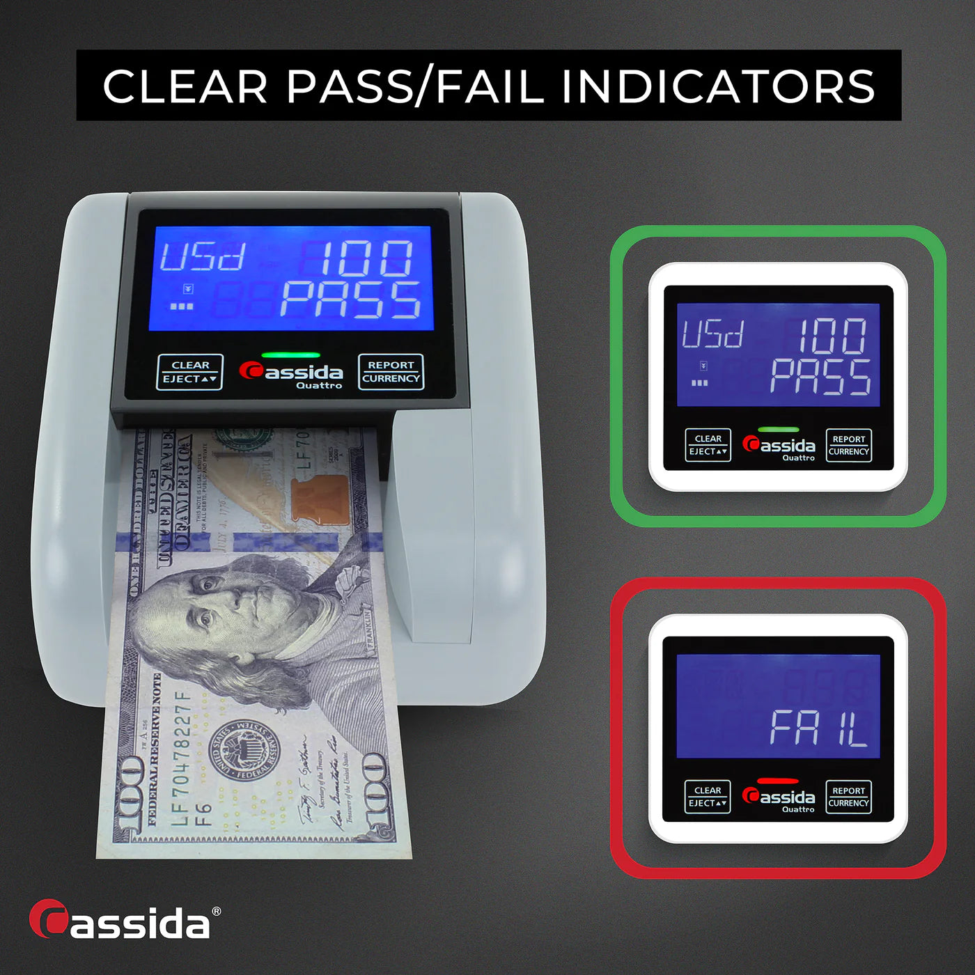 Cassida Quattro Counterfeit Detector Counterfeit Detectors