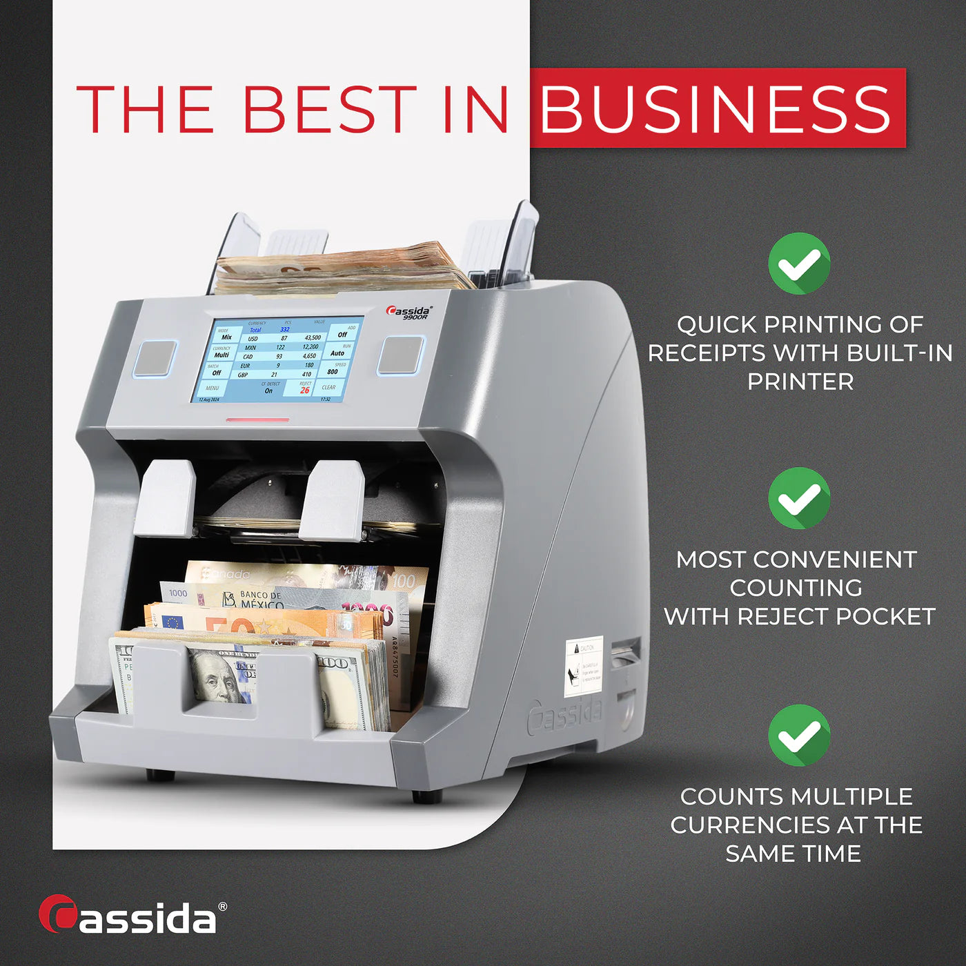 Cassida 9900R V2 Mixed Bill Counter