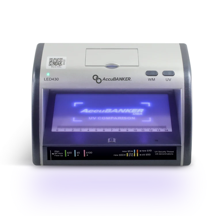 LED430 Counterfeit Bill/Document Validator with Magnifier