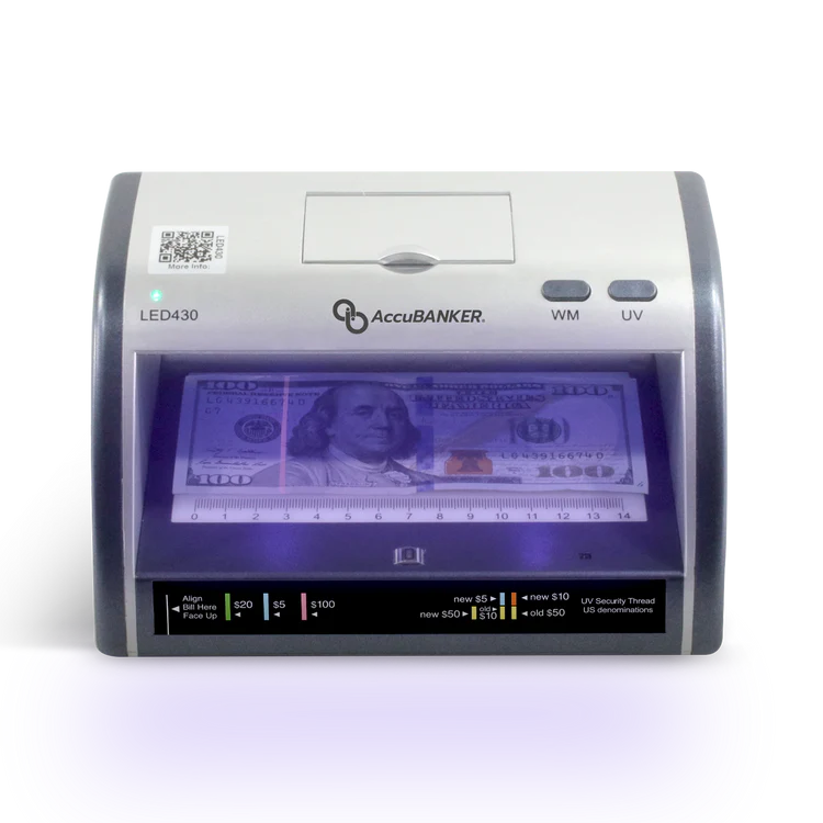 LED430 Counterfeit Bill/Document Validator with Magnifier