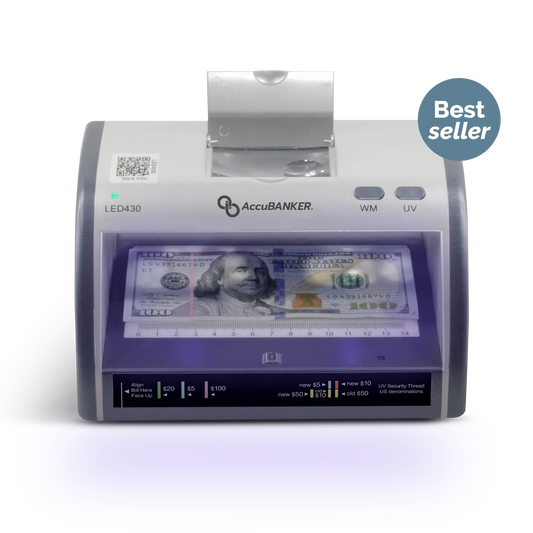 LED430 Counterfeit Bill/Document Validator with Magnifier